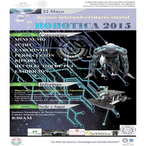 2o torneo estatal interuniversitario de robótica 2015
