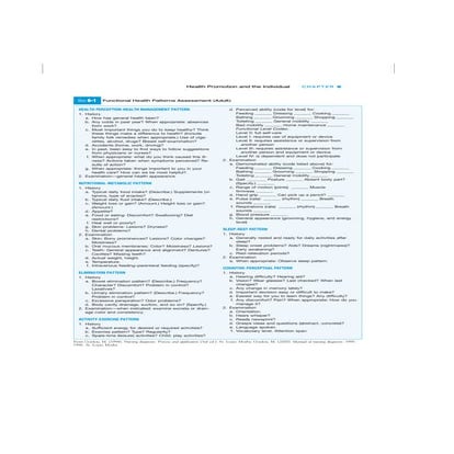 2 page questionnaire health assessment form