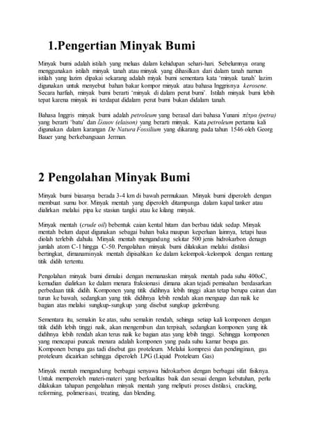 2 Pengolahan Minyak Bumi 2 Pengolahan Minyak Bumi