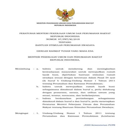 2 permen pupr07 2018 tentang pendataan basis data -perencanaan