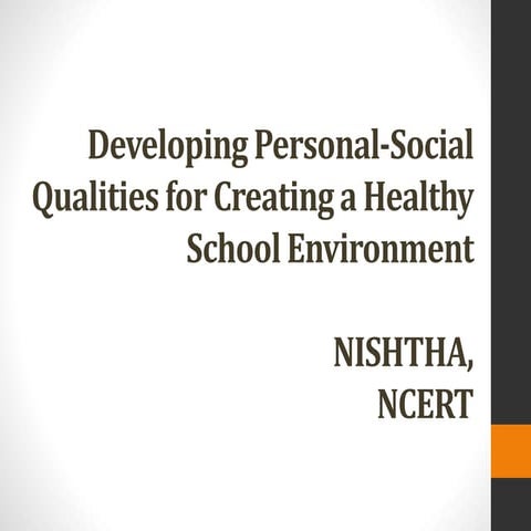 Module 2: Developing Social - Personal Qualities and Creating Safe and Health...
