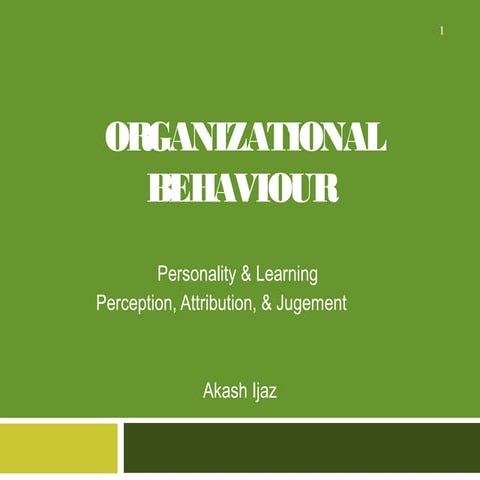 Personality learningperception