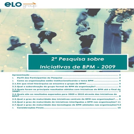 [IQPC] 2ª Pesquisa Iniciativas em BPM – 2009 
