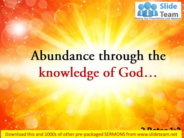 2 peter 1 2 god and of jesus our lord power point church sermon