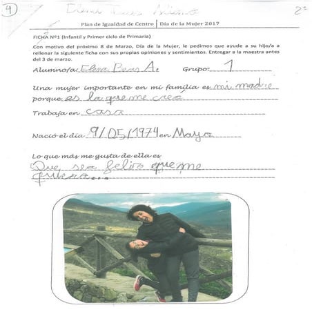 Mujeres importantes en mi familia. 2º de Primaria