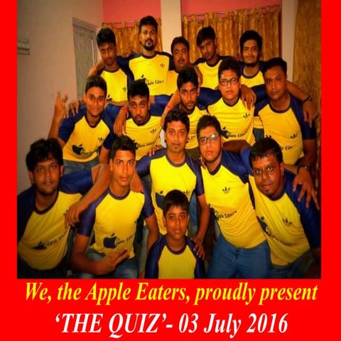 APPLE EATERS QUIZ 2016 preliminary round