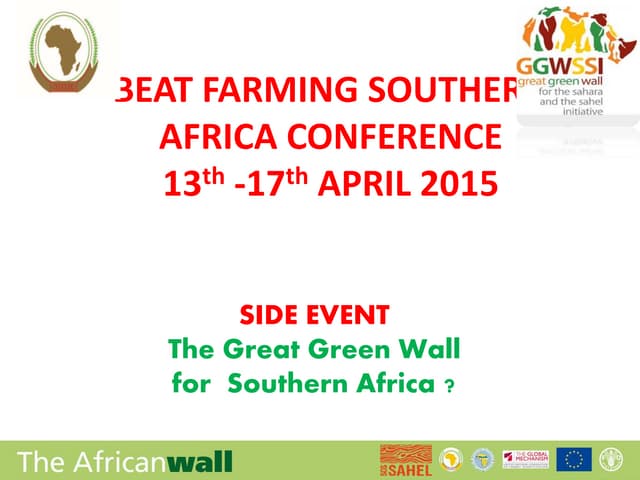 The Great Green Wall for Southern Africa