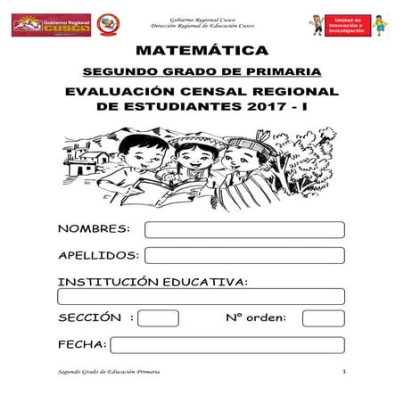 2° primaria   evaluacion matematica