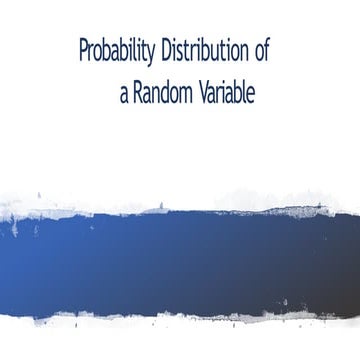 Probability Distribution (Discrete Random Variable) | PDF