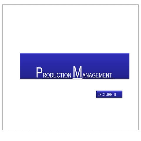 production management