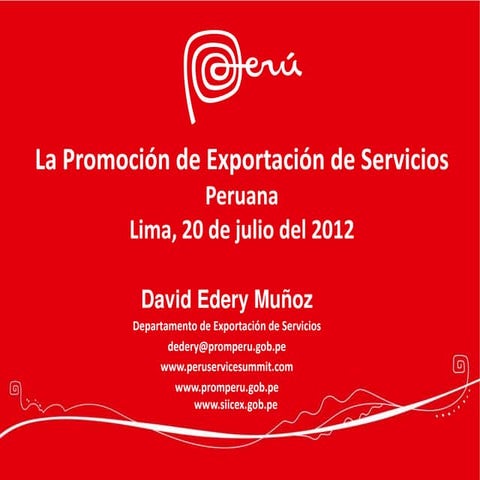 EXORTACION DE SERVICIOS PERU 