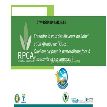 Crises sécuritaires et avenir du pastoralisme au Sahel et en Afrique de l’Oue...