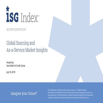 2Q19 Global ISG Index™