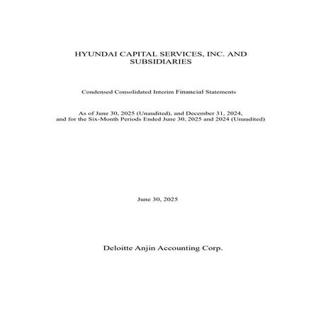 hyundai capital services earning release