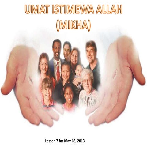 Pelajaran Sekolah SABAT   umat istimewa allah (mikha)