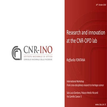 Raffaella Fontana, CNR