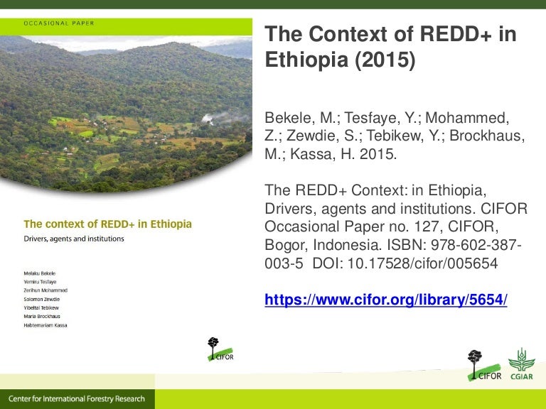 thumbnail of  The Context of REDD+ in Ethiopia (2015)
