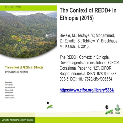 The Context of REDD+ in Ethiopia (2015)