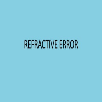 Refractive error