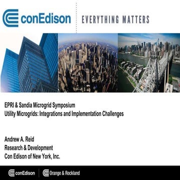 10.6_Utility Microgrids_Reid_EPRI/SNL Microgrid Symposium