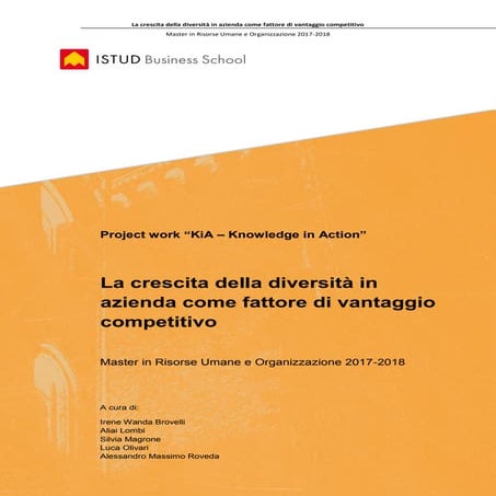La crescita della diversità in azienda come fattore di vantaggio competitivo