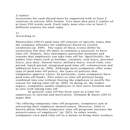 2 repliesAssertions for each thread must be supported with at leas.docx