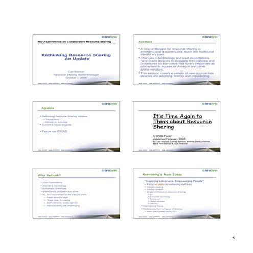 Wanner "Rethinking Resource Sharing"