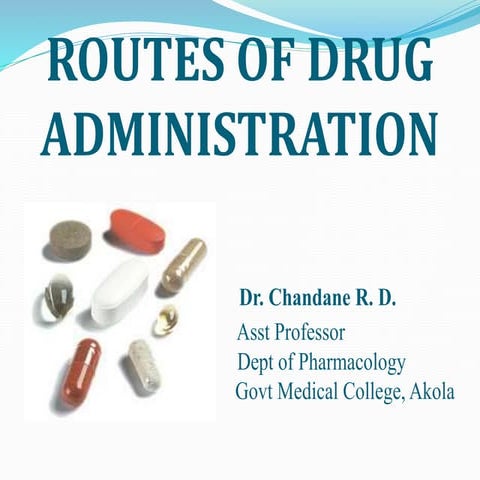 Routes of Administration Pharmacology