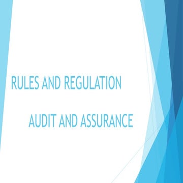 Chapter 2 -Rules and regulation- Audit & Assurance (F8)