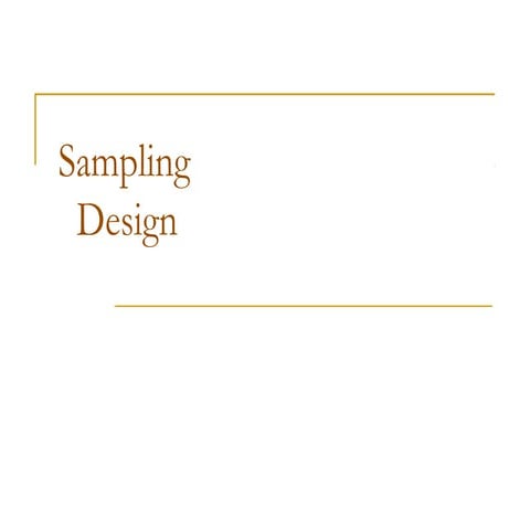 2 sampling design