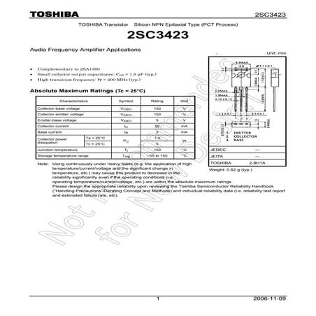 Original NPN Transistor 2SC5353 C5353 5353 TO-220F New Toshiba | PDF