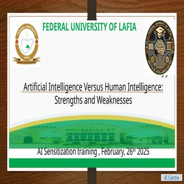 2 SENSITIZATION DAY 1 AI AND HUMAN INTELLIGENCE STRENGTH AND WEAKNESSES ...