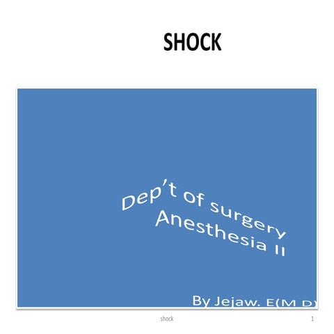 Classification of shock | PPTX