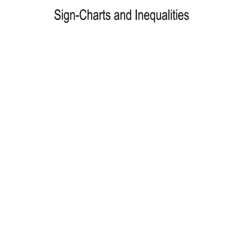 42 sign charts of factorable expressions and inequalities