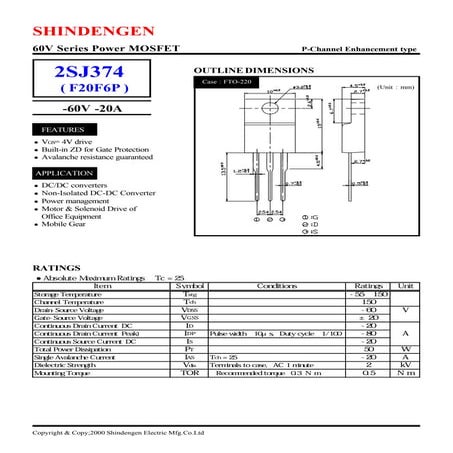 Datasheet of 2SJ374