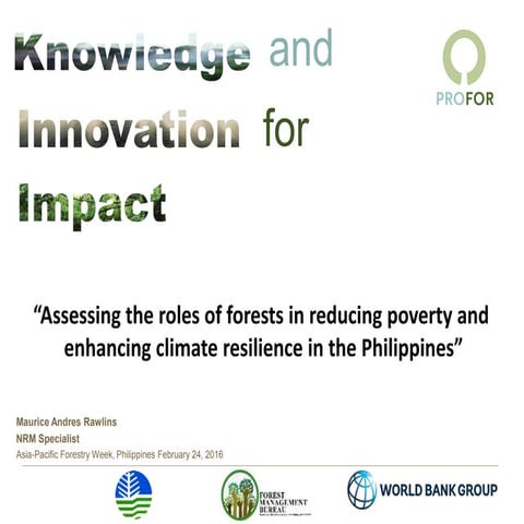 Forest Development Planning for Climate Change Resilience and Poverty ...