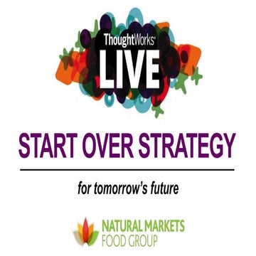 Start over strategy for tomorrow's future - ThoughtWorks Live China 2014