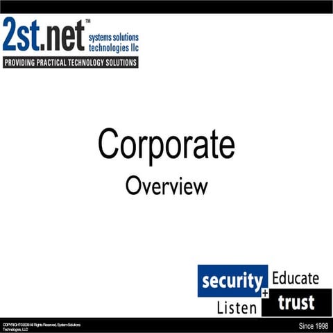 2st Corporate Overview