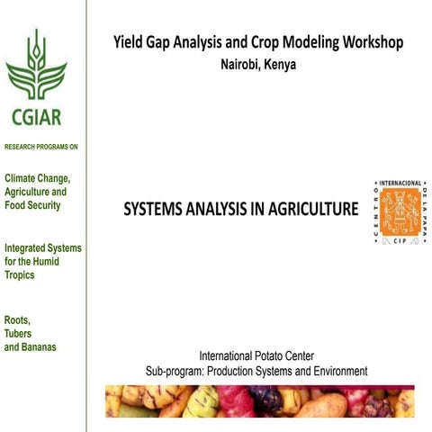 2 Systems analysis in agriculture