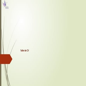 Taller_CV_Elaboracion CV paso a paso con tips para mejora