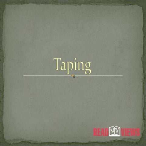 Taping in Physiotherapy