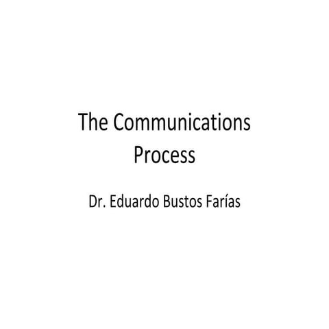 2 the communications process