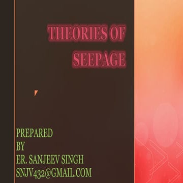 theory of seepage