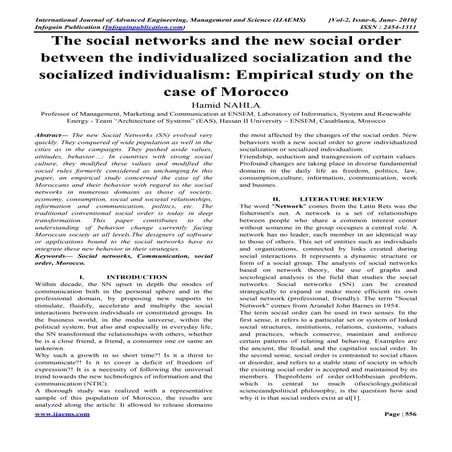 The social networks and the new social order between the individualized socia...