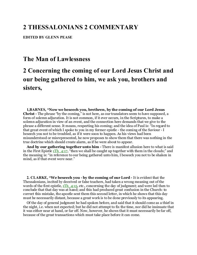 2 Thessalonians 2 Commentary