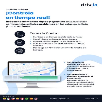 Drivin: TMS SaaS Torre de Control para Monitoreo en Tiempo Real | PDF