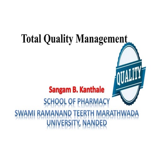 2) Total Quality Managment