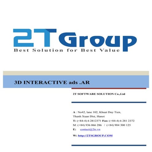[2TS]3Dインタラクティブ広告AR