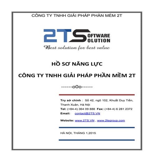 Profile Of [VIETNAM] 2TS Co.,Ltd 