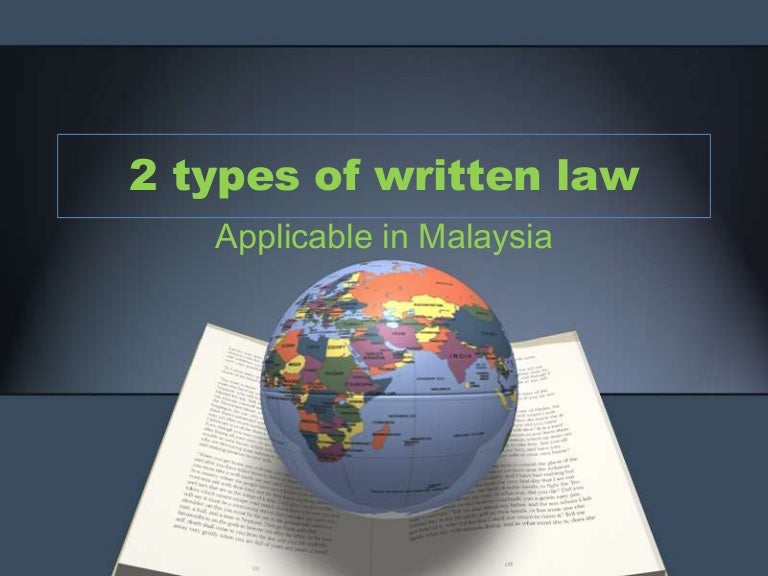 2 types of written law slide